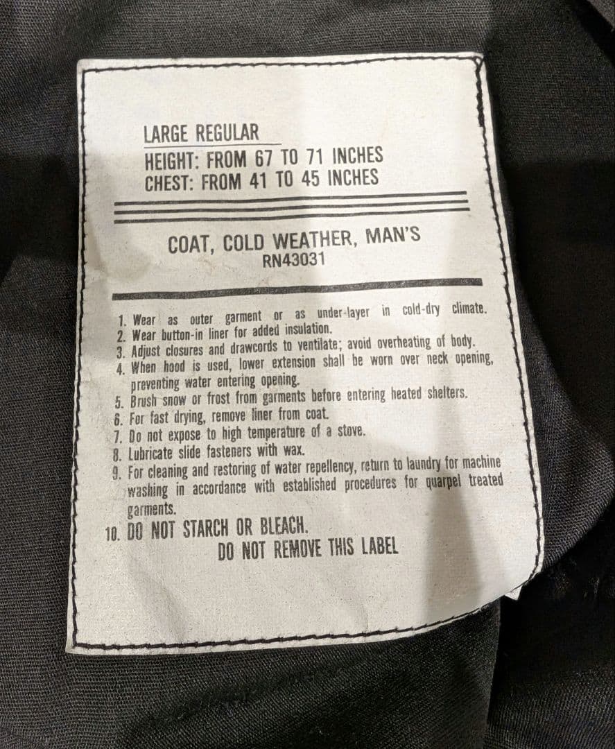 M-65 フィールドジャケット 3rd ブラック alpha社