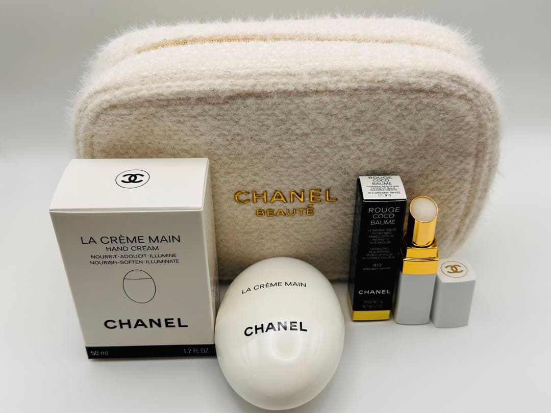 【新品】CHANEL ハンドクリーム&リップクリーム　ポーチ付