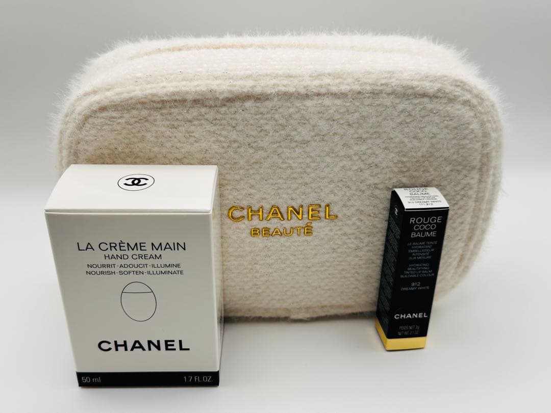 【新品】CHANEL ハンドクリーム&リップクリーム　ポーチ付