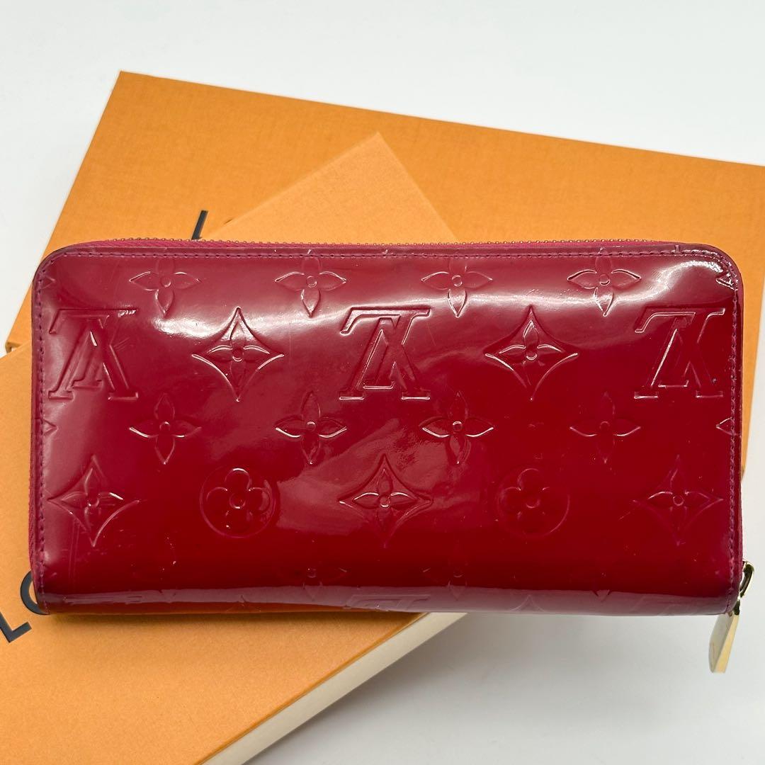 【箱付き】ルイヴィトン ジッピーウォレット ヴェルニ モノグラム ラウンド