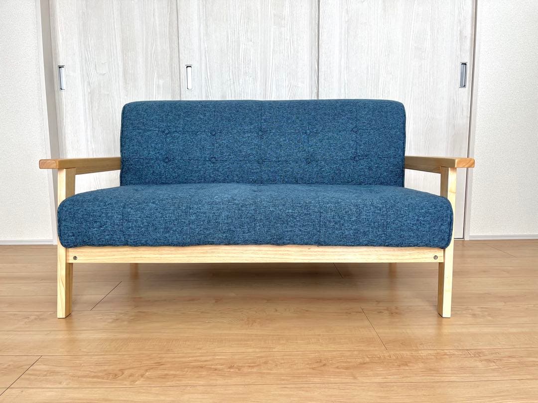 lowya ネイビー　2人掛けソファ