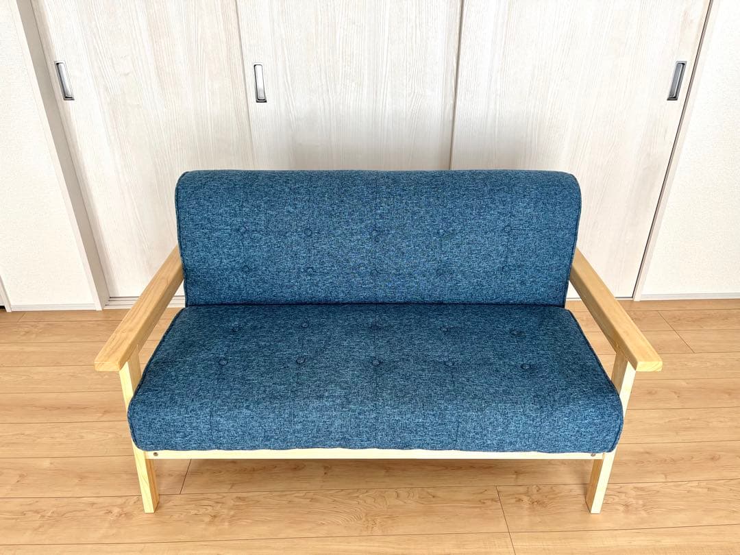 lowya ネイビー　2人掛けソファ