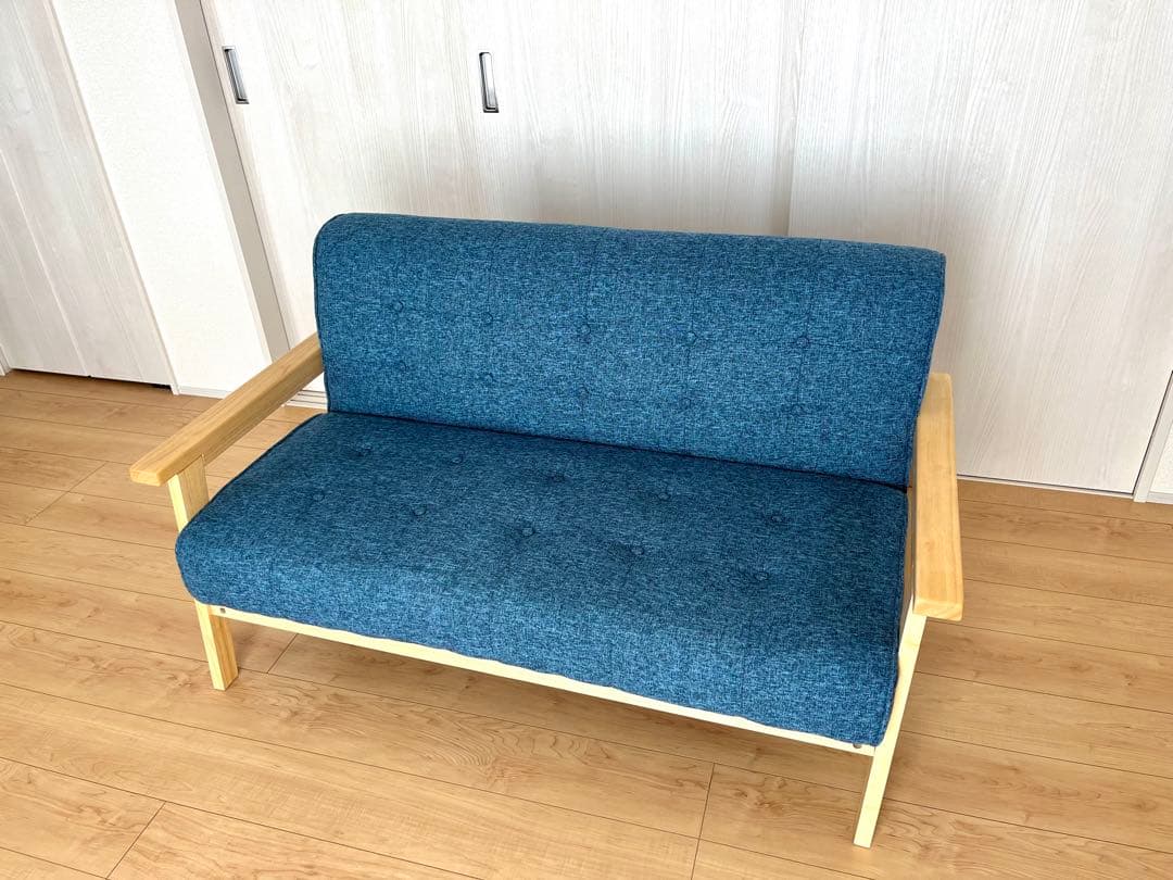 lowya ネイビー　2人掛けソファ