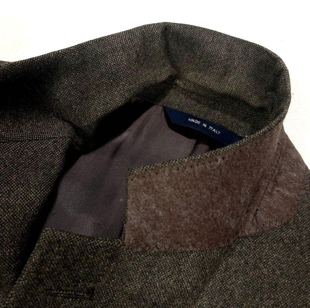 美品 ブルックスブラザーズ ツイードウール テーラードジャケット ブラウン