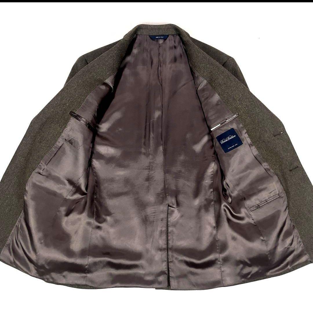 美品 ブルックスブラザーズ ツイードウール テーラードジャケット ブラウン