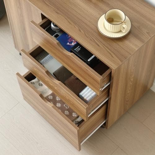 キャビネット幅80 北欧 サイドボード チェスト キャスター付き 引き出し 3段