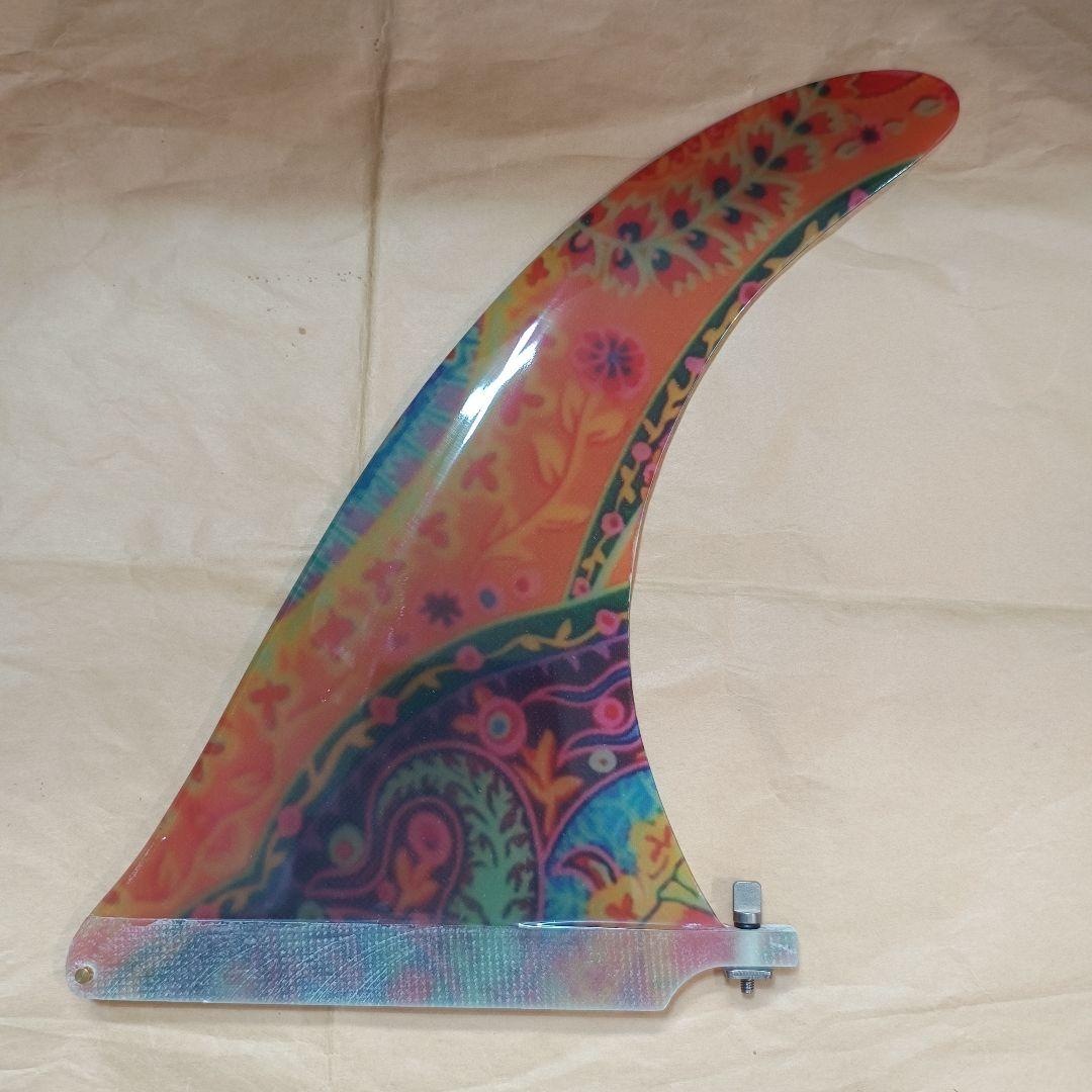 10インチ センターフィン　ロングボード　シングルフィン　アートグラス