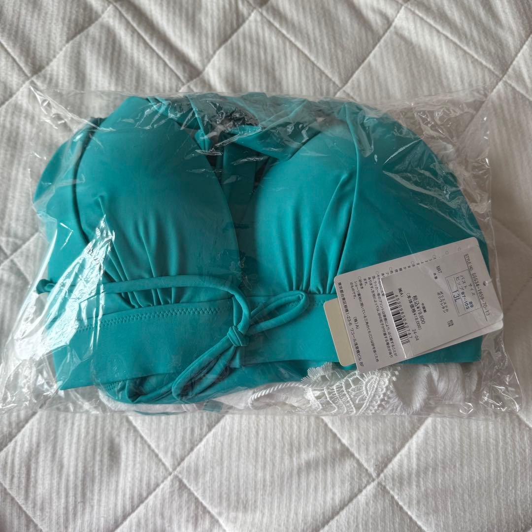 【美品】San-ai Resort ノンワイヤービキニ 13L グリーン