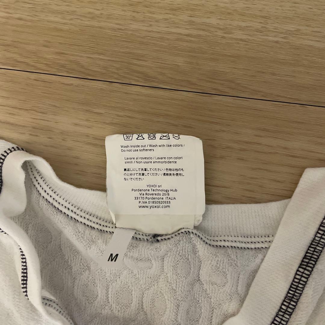 YOXOIテニスウェアセットアップ ホワイト/ネイビー サイズメンズM