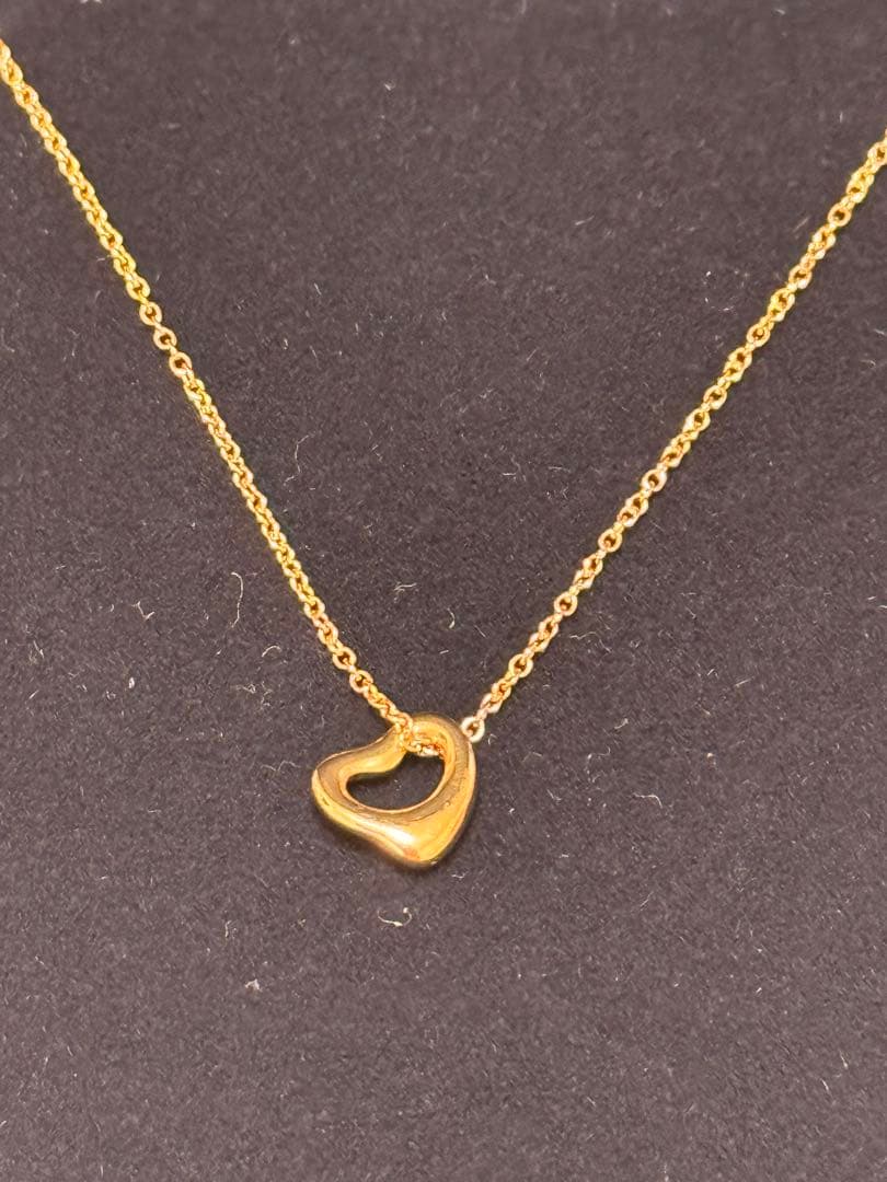 美品　ティファニー　オープンハート　ネックレス　750 ゴールド