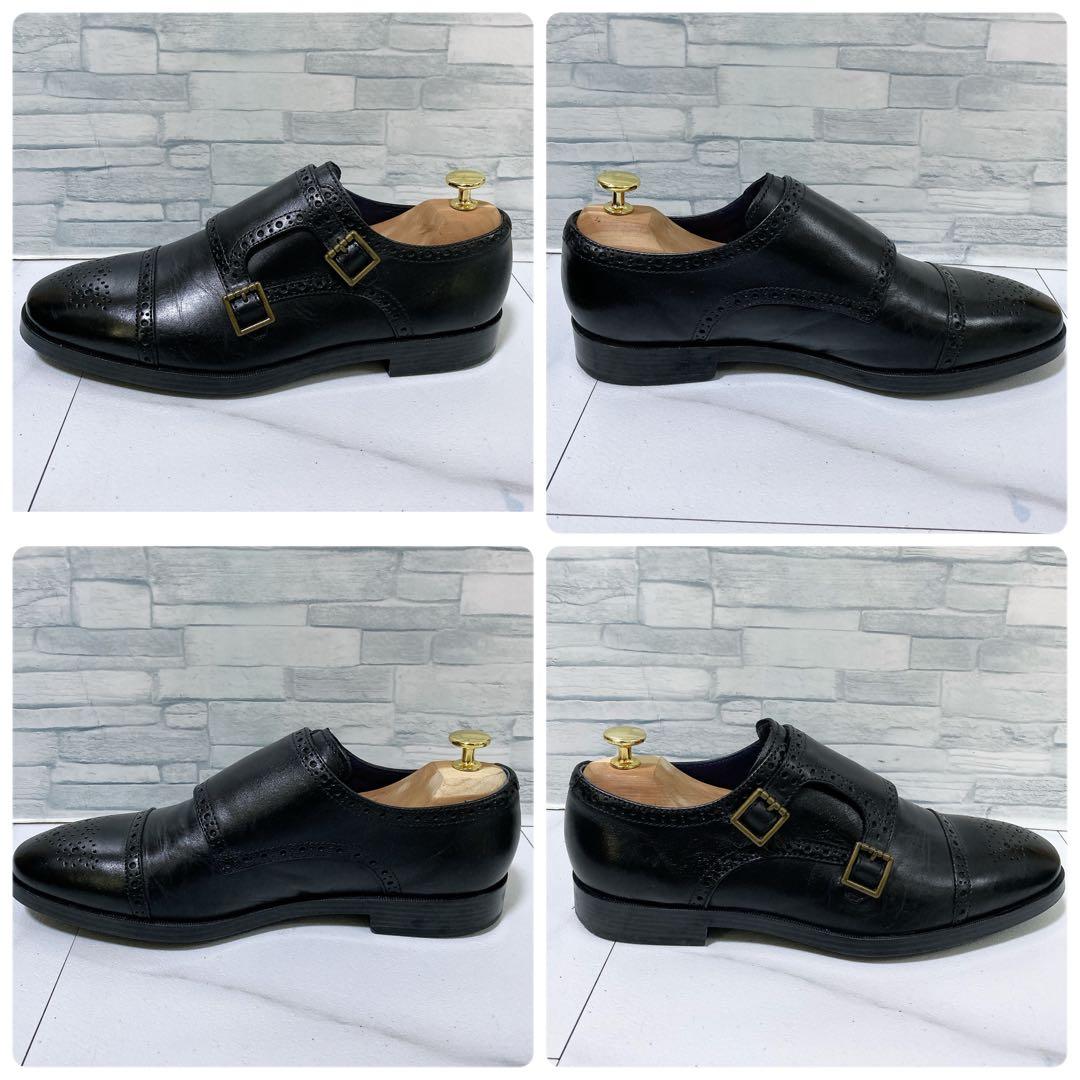 コールハーン 革靴 ダブルモンク ジェファーソングランド 本革 黒 26 上質