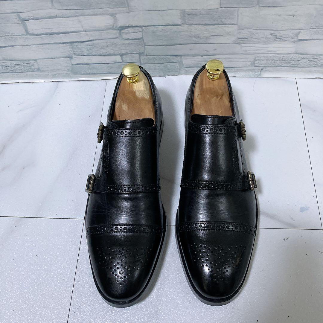 コールハーン 革靴 ダブルモンク ジェファーソングランド 本革 黒 26 上質