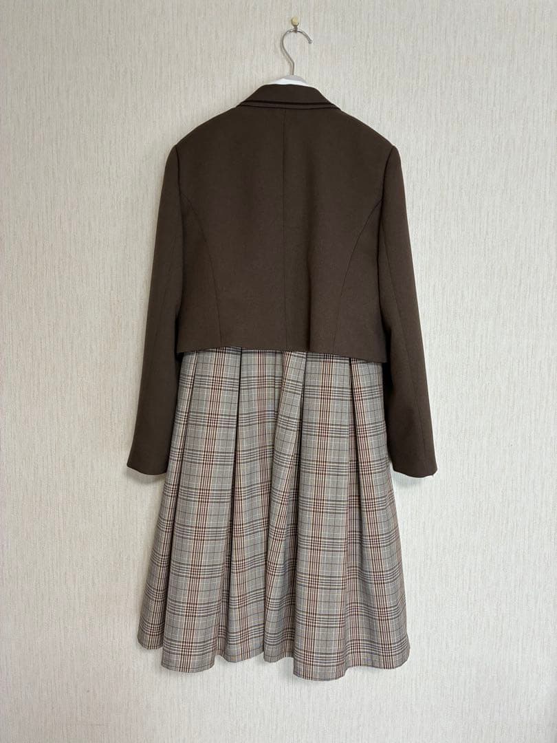 新品　BEAMS　卒服　卒業式　165　フォーマル　ワンピース　セット　ブラウン