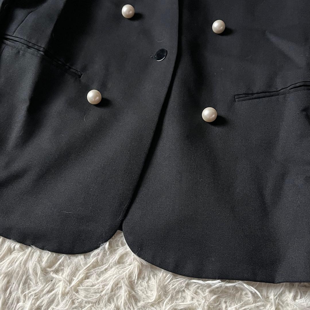 CINOH チノ BLACK FORMAL ノーカラージャケット パールボタン