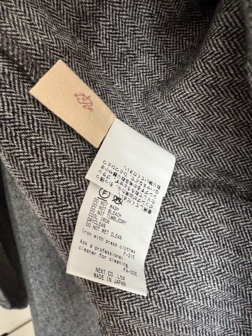 nest robeウールヘリンボン2wayワンピースジャンパースカートカシミヤ混