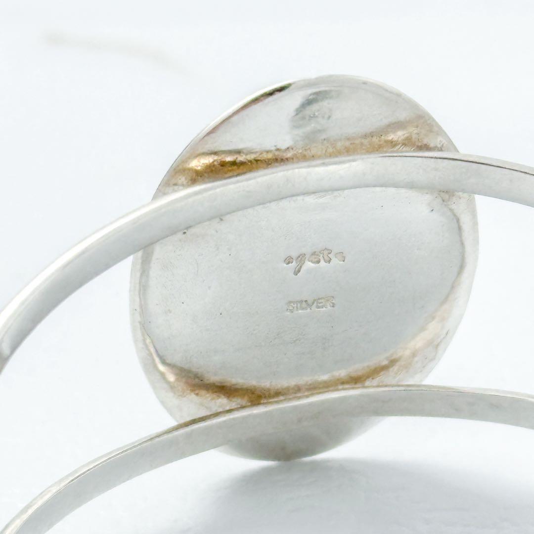 agete アガット　シルバー　シェル　バングル　オパール　オーバル