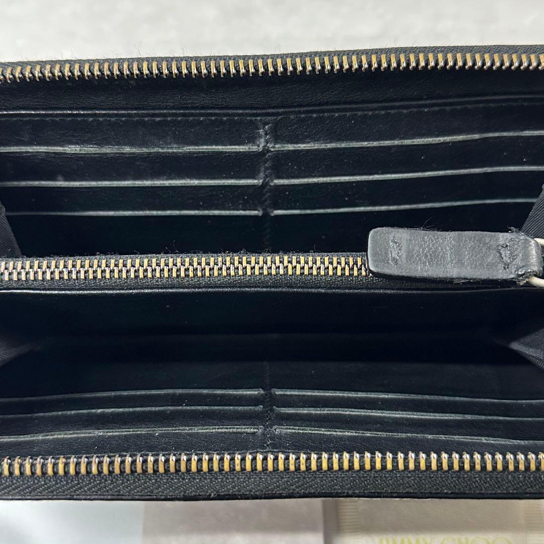 新品同様‼️ ジミーチュウ　財布　長財布　パイソン　スター　ラウンドファスナー