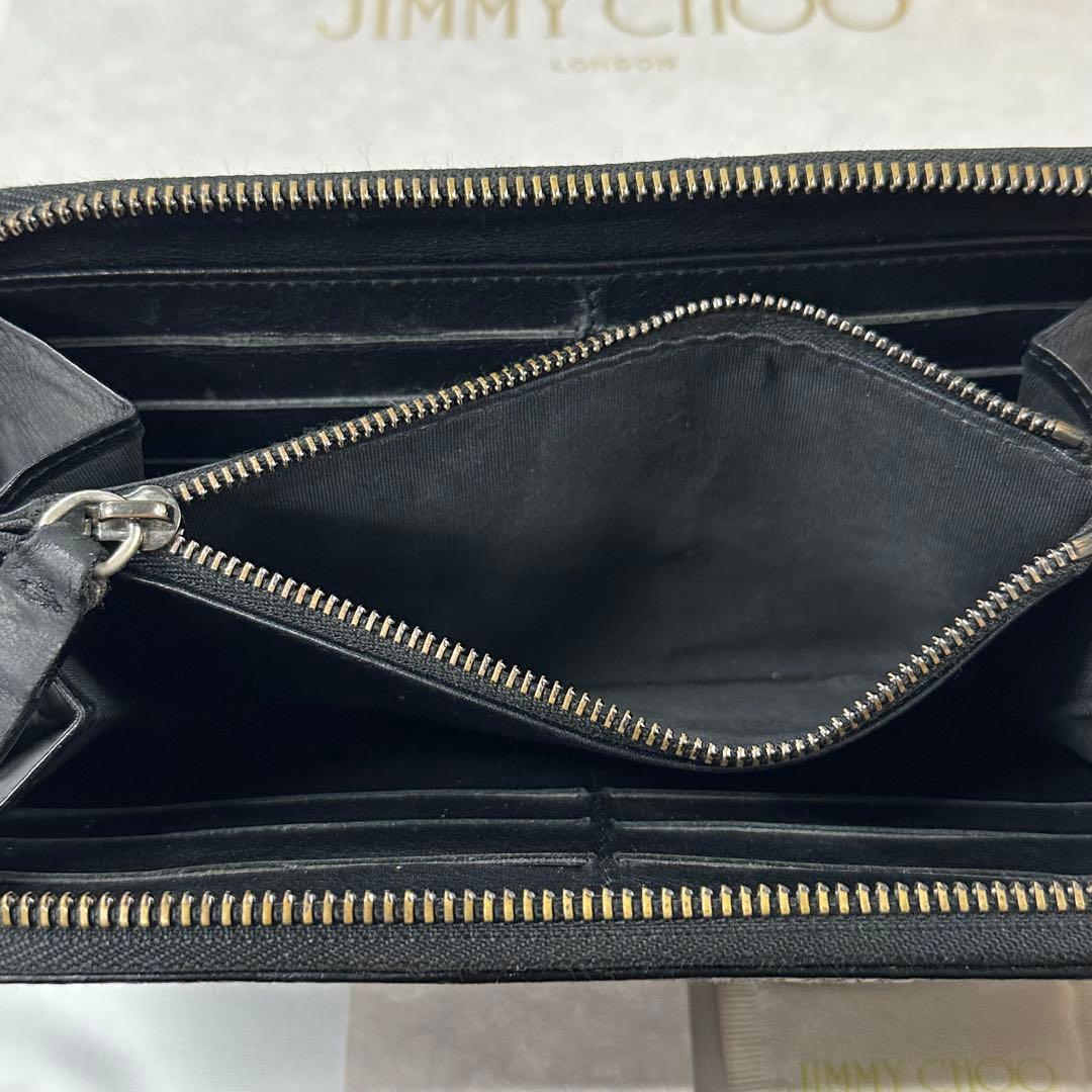 新品同様‼️ ジミーチュウ　財布　長財布　パイソン　スター　ラウンドファスナー