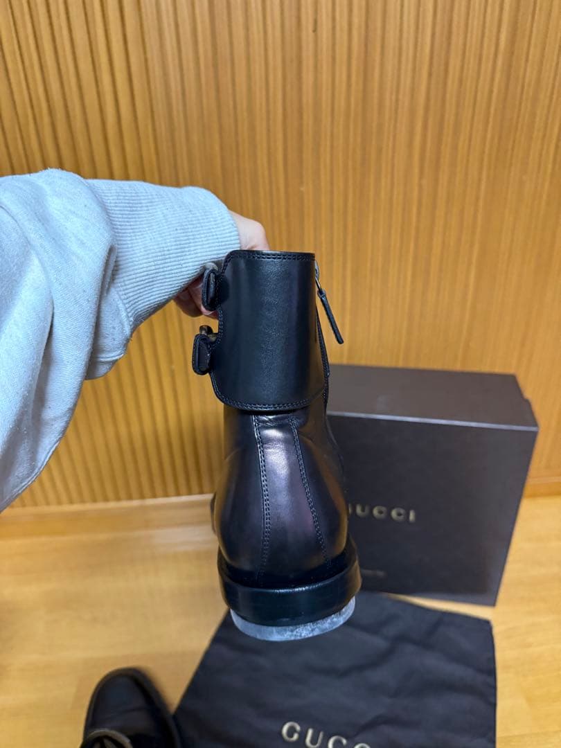 ち*い様 GUCCI ブラックブーツ 25センチ