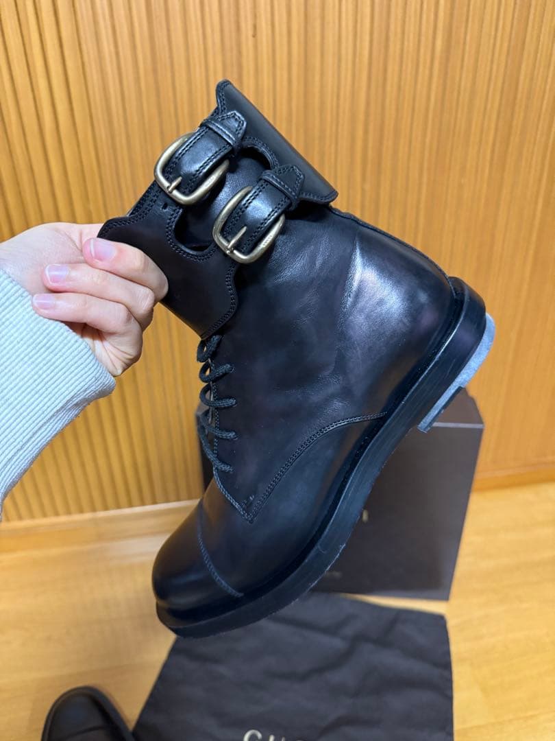 ち*い様 GUCCI ブラックブーツ 25センチ