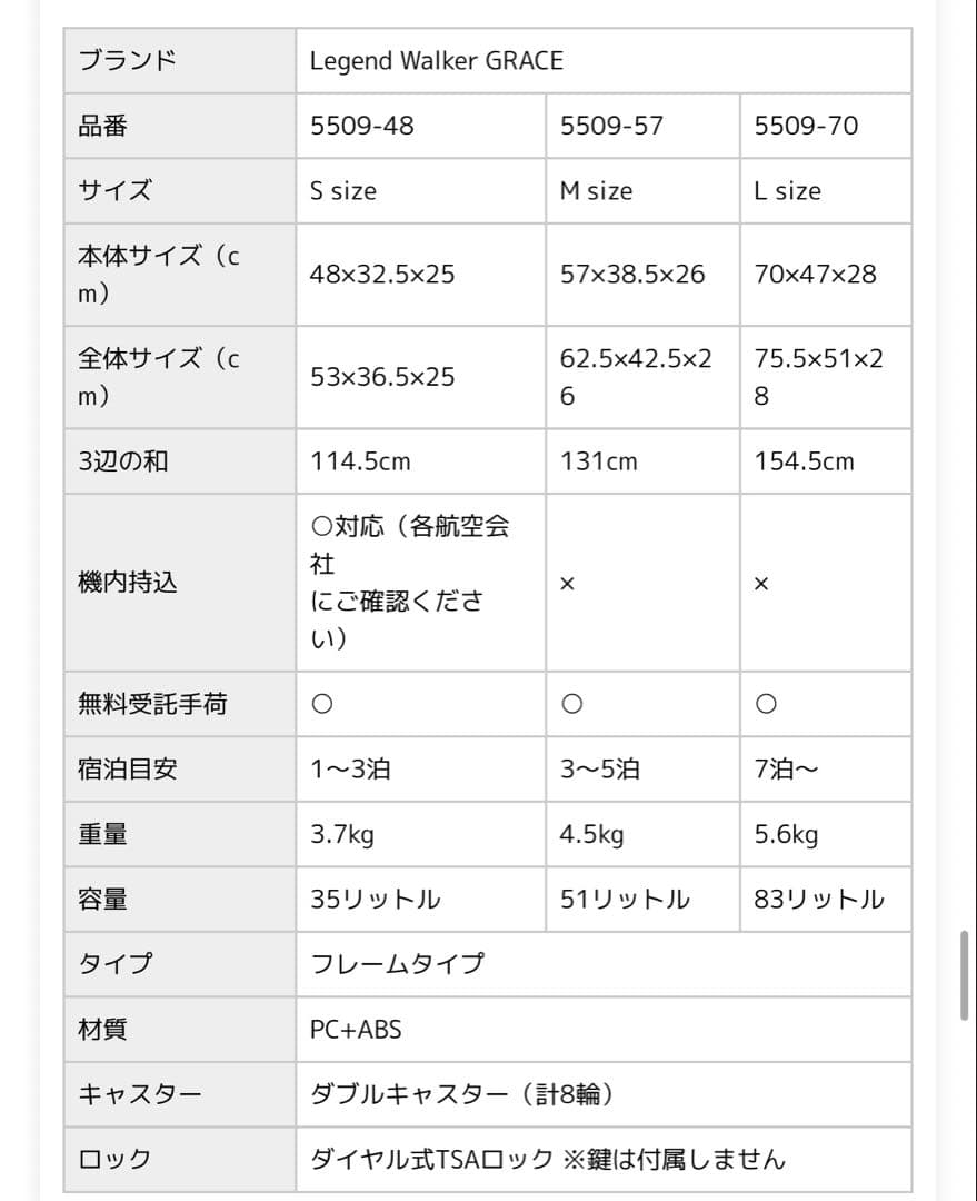 1/13まで出品　キャリーケース ダークグレー　Lサイズ