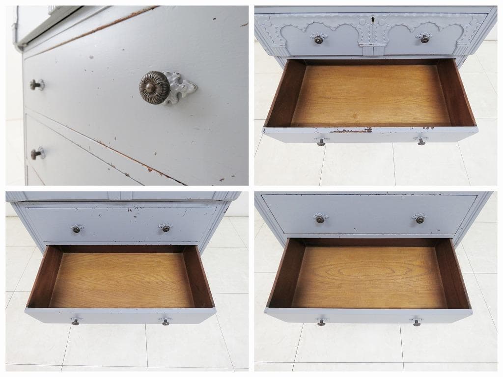 イギリスアンティーク ドレッシング チェスト シャビーシック ペイント ドロワー