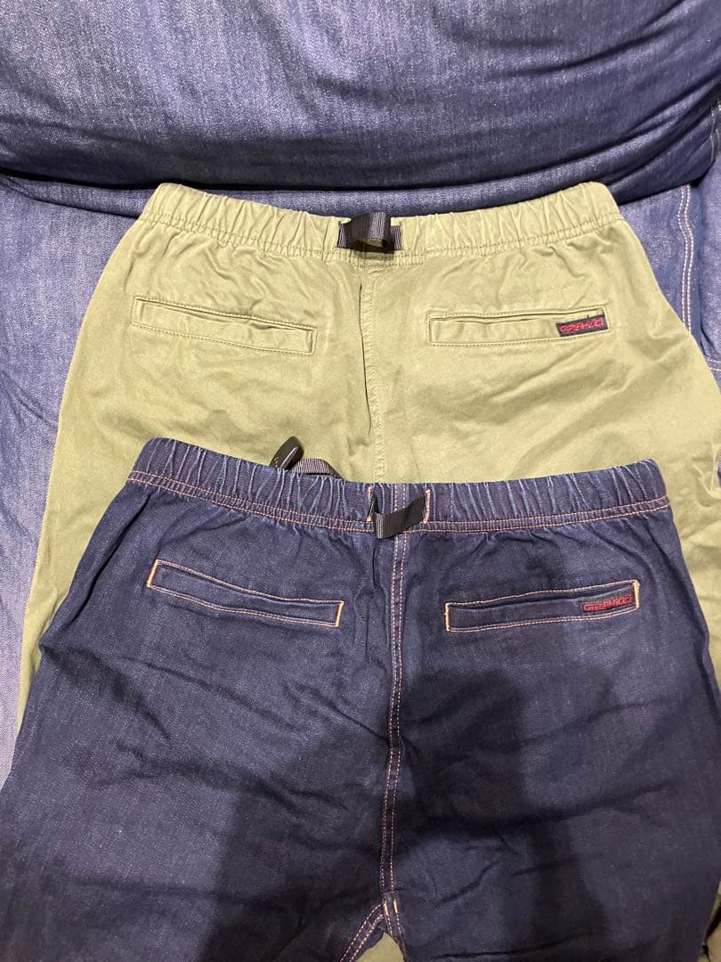 グラミチ　パンツ2本セット　オリーブ デニム