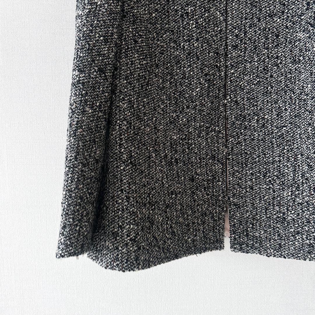 MaxMara studio マックスマーラ /ツイード ノーカラー ジャケット