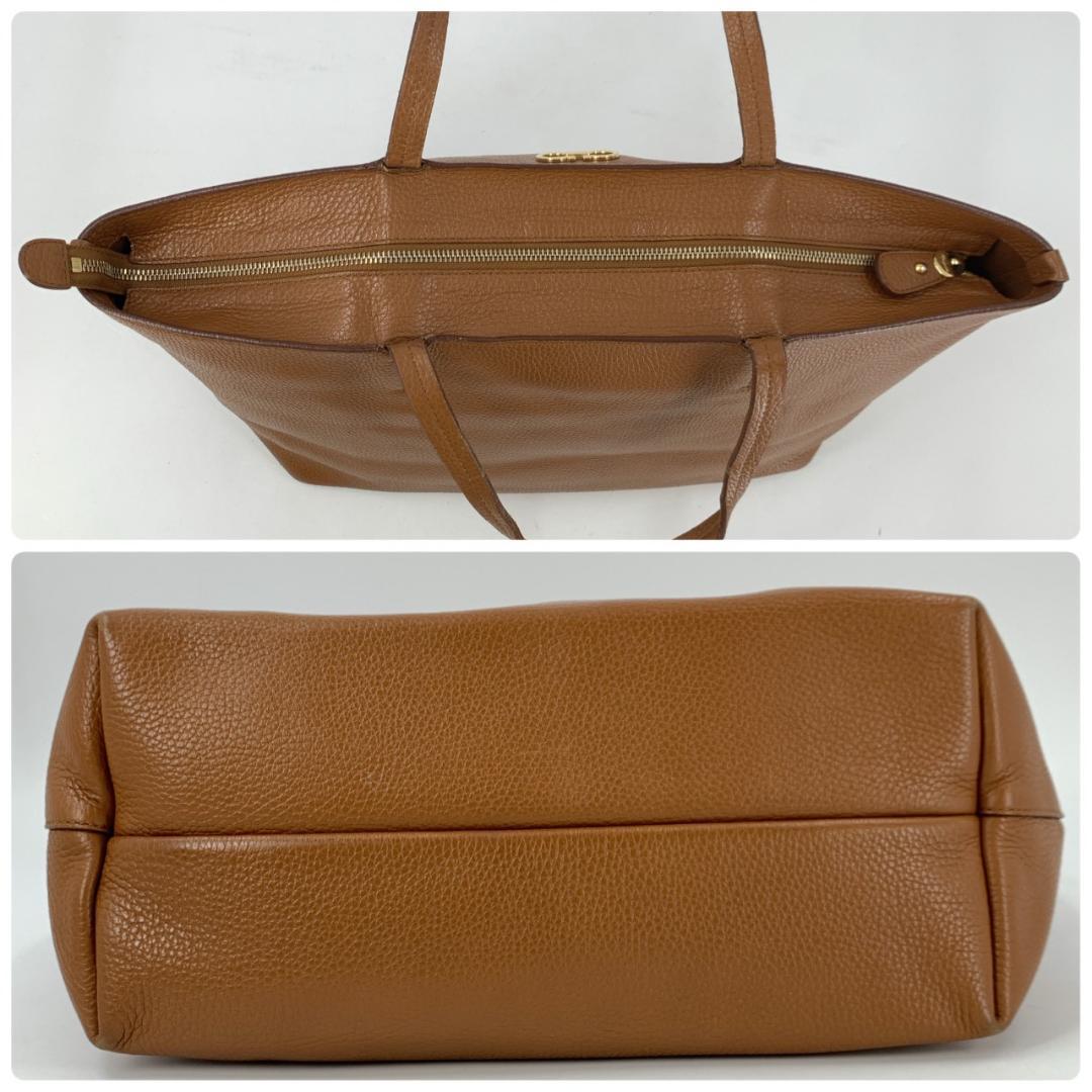 サルヴァトーレフェラガモ ダブルガンチーニ トートバッグ シボレザー ブラウン