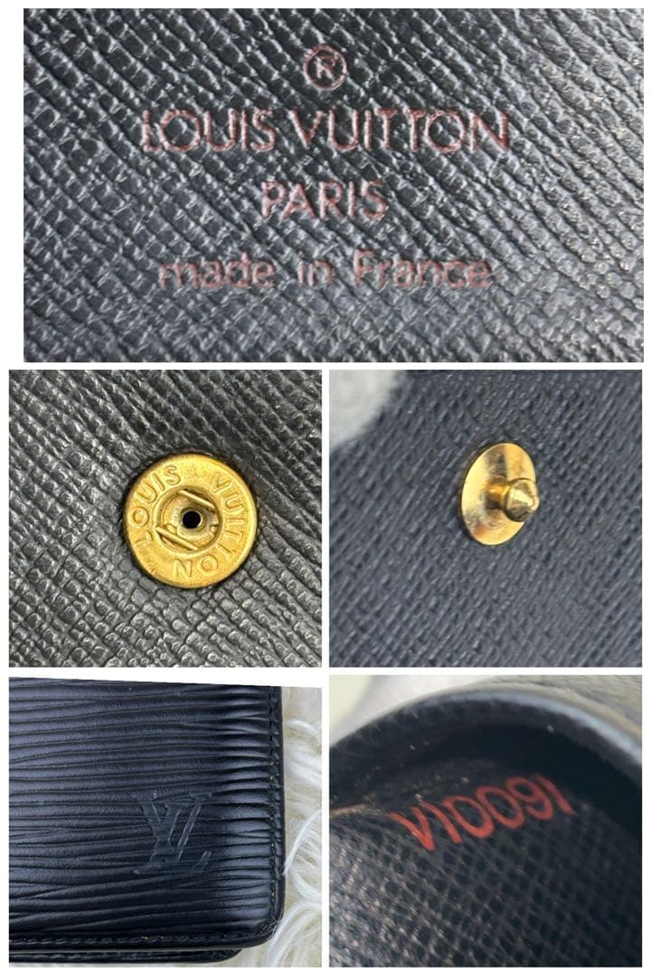 ルイヴィトン エピ ポルトモネ カルトクレディ 折り財布 黒 M63542