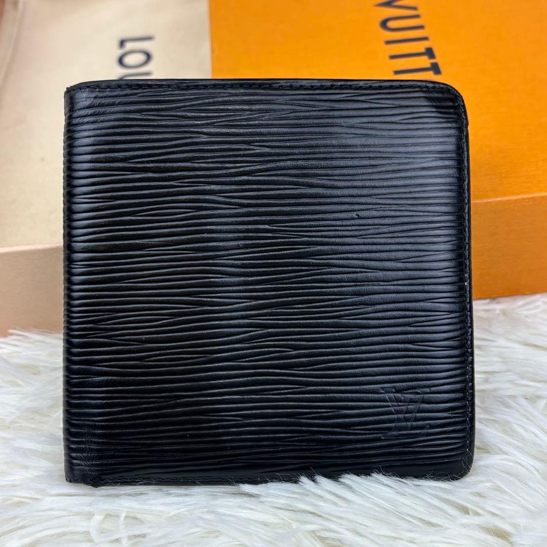 ルイヴィトン エピ ポルトモネ カルトクレディ 折り財布 黒 M63542
