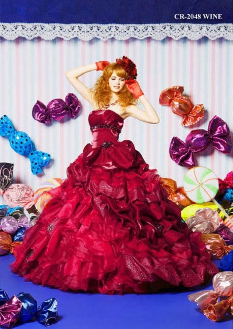 d*7様 ウエディングドレス　カラードレス　cr-2048 ウェディング　バラ