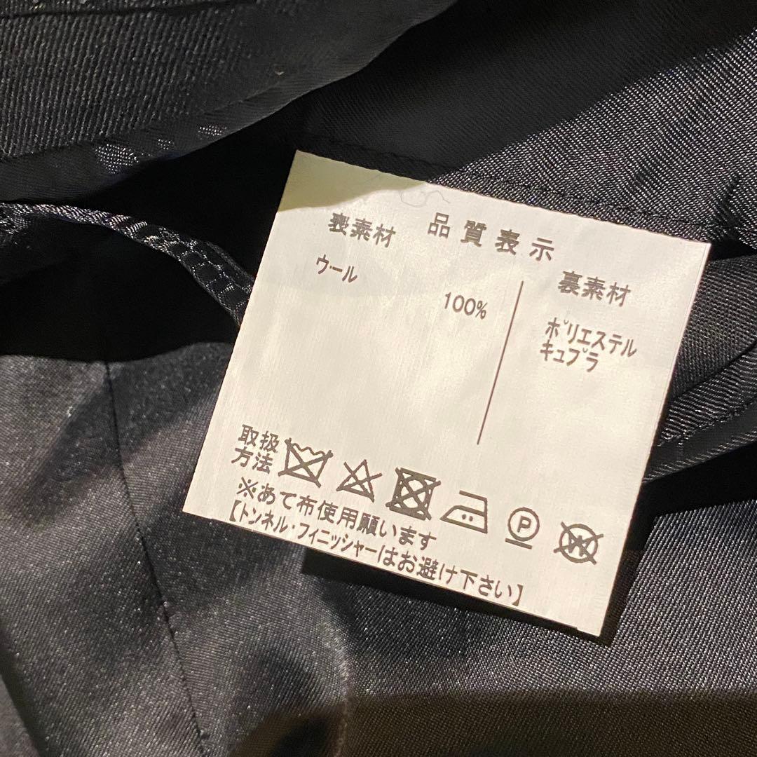 極美品 伊REDA社生地 ミカドパリス フルオーダースーツ 本切羽 黒 ブラック