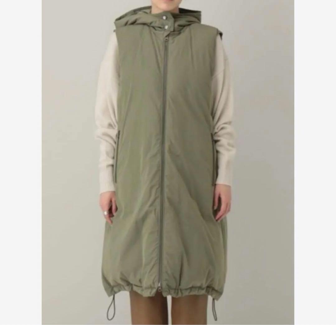 Curensology &RC ロング ダウンベスト カレンソロジー　カーキ