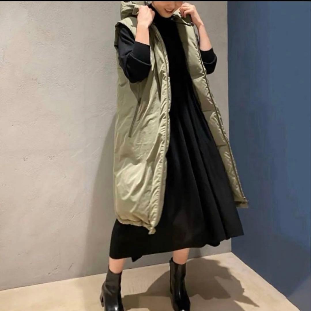 Curensology &RC ロング ダウンベスト カレンソロジー　カーキ