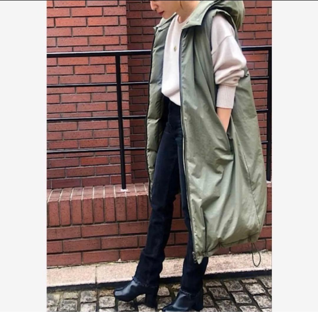 Curensology &RC ロング ダウンベスト カレンソロジー　カーキ