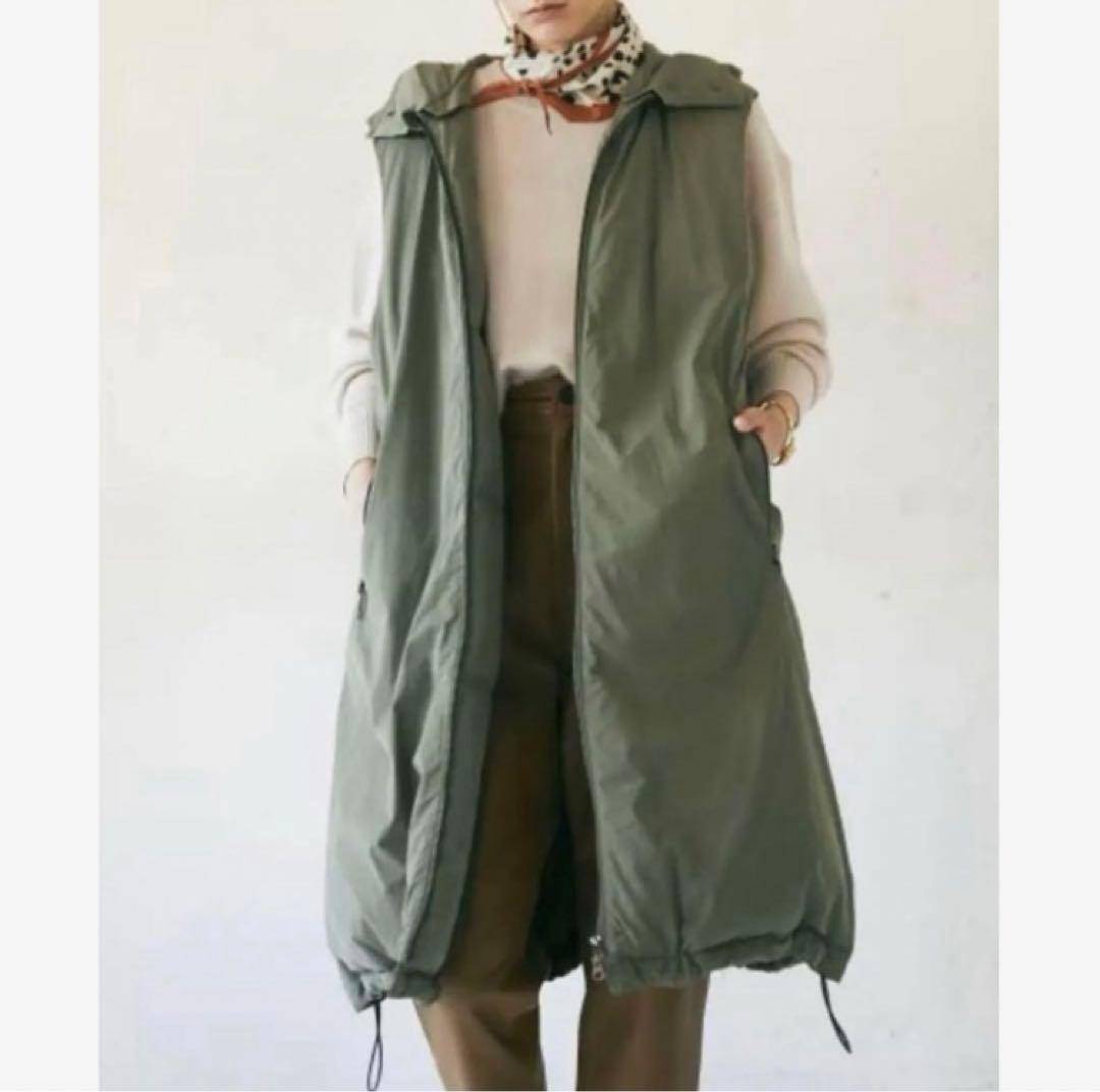 Curensology &RC ロング ダウンベスト カレンソロジー　カーキ