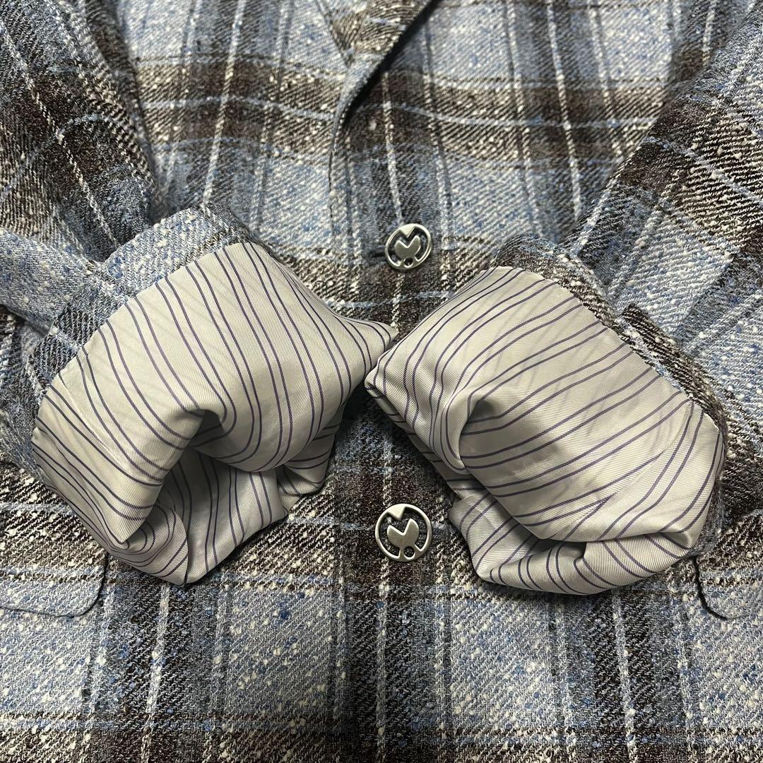 ミラショーン Ferla テーラードジャケット リネン チェック ツイード L