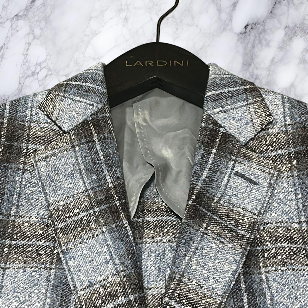 ミラショーン Ferla テーラードジャケット リネン チェック ツイード L