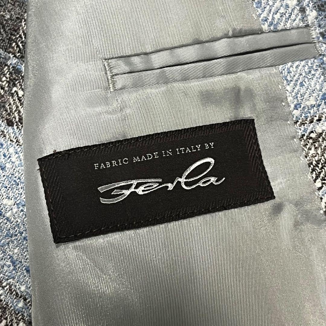 ミラショーン Ferla テーラードジャケット リネン チェック ツイード L