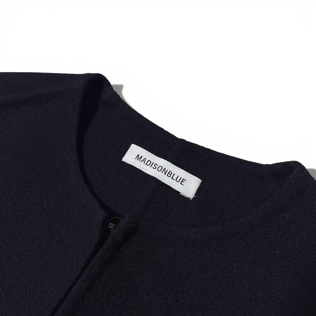 極美品✨️￥14万　マディソンブルー　リバー サイドスリット ケープコート　黒　1