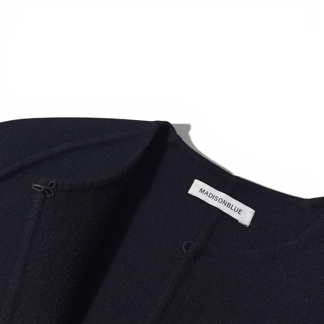 極美品✨️￥14万　マディソンブルー　リバー サイドスリット ケープコート　黒　1