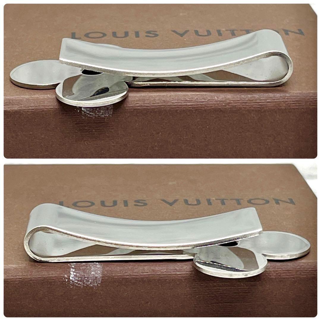 極美品 ルイヴィトン マネークリップ フラワー デザイン シルバー 箱付き