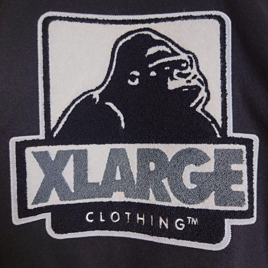 【即完売モデル】エクストララージ☆袖切り替えパイルロゴ中綿入りウールスタジャン