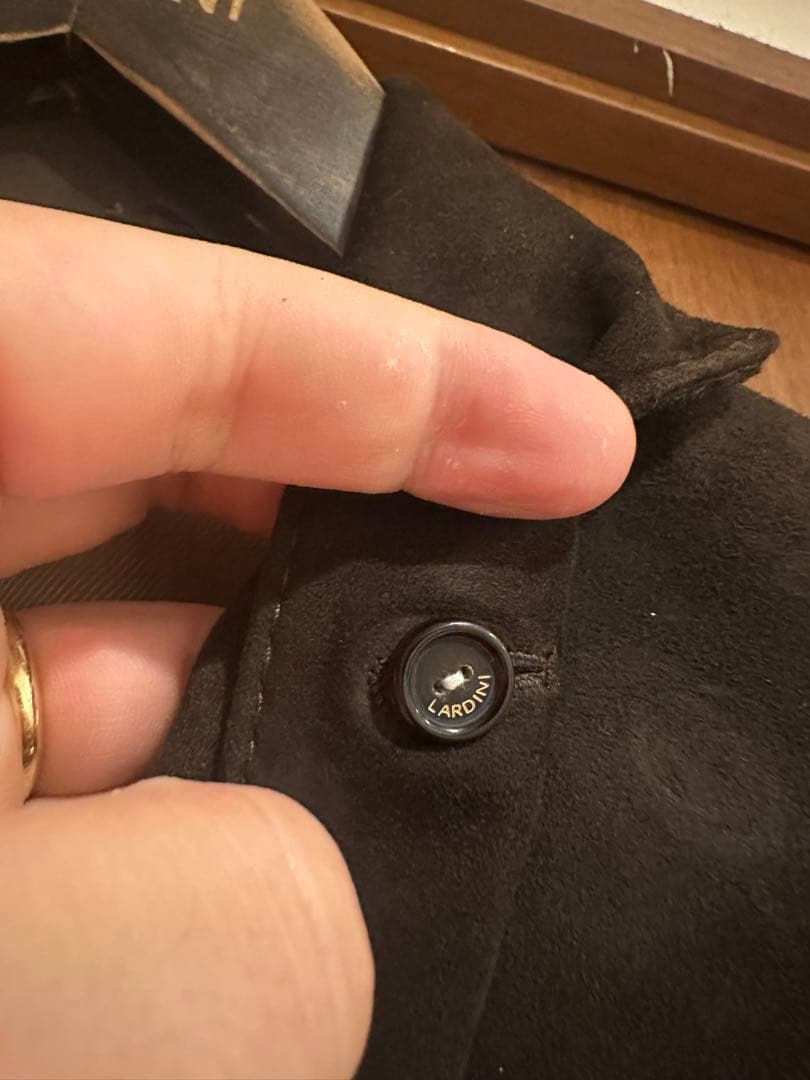 サービス品⭐️LARDINI ダークブラウン レザー テーラードジャケット