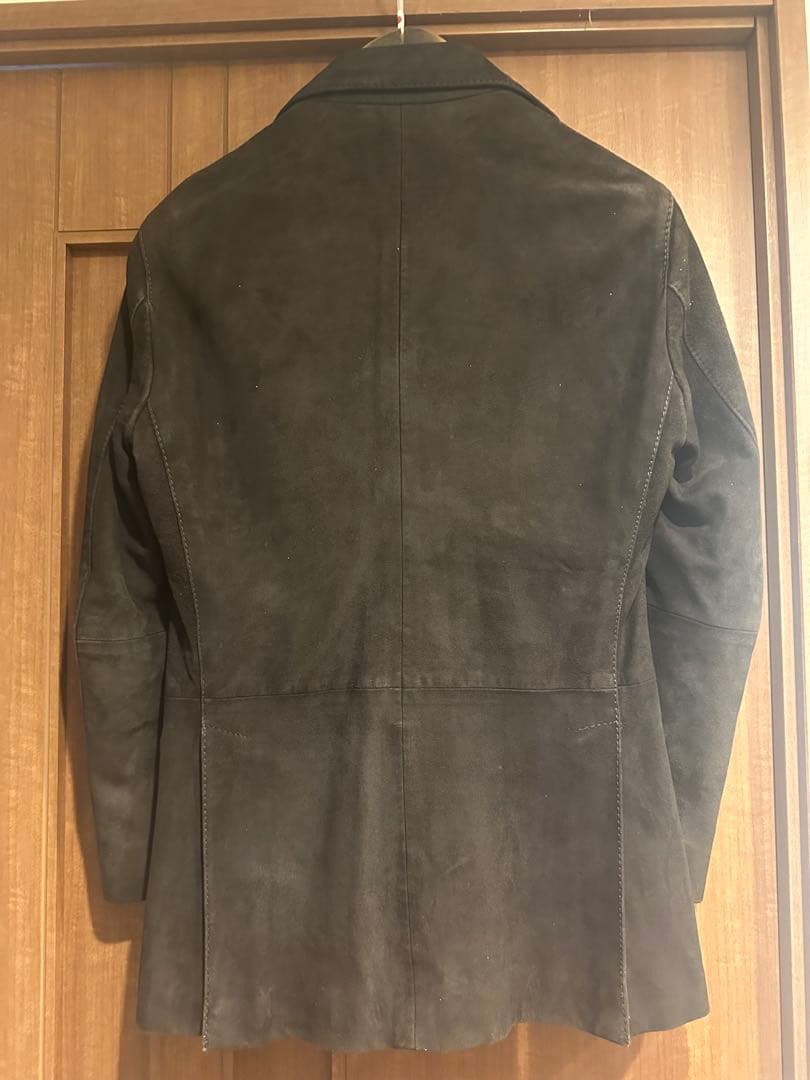 サービス品⭐️LARDINI ダークブラウン レザー テーラードジャケット