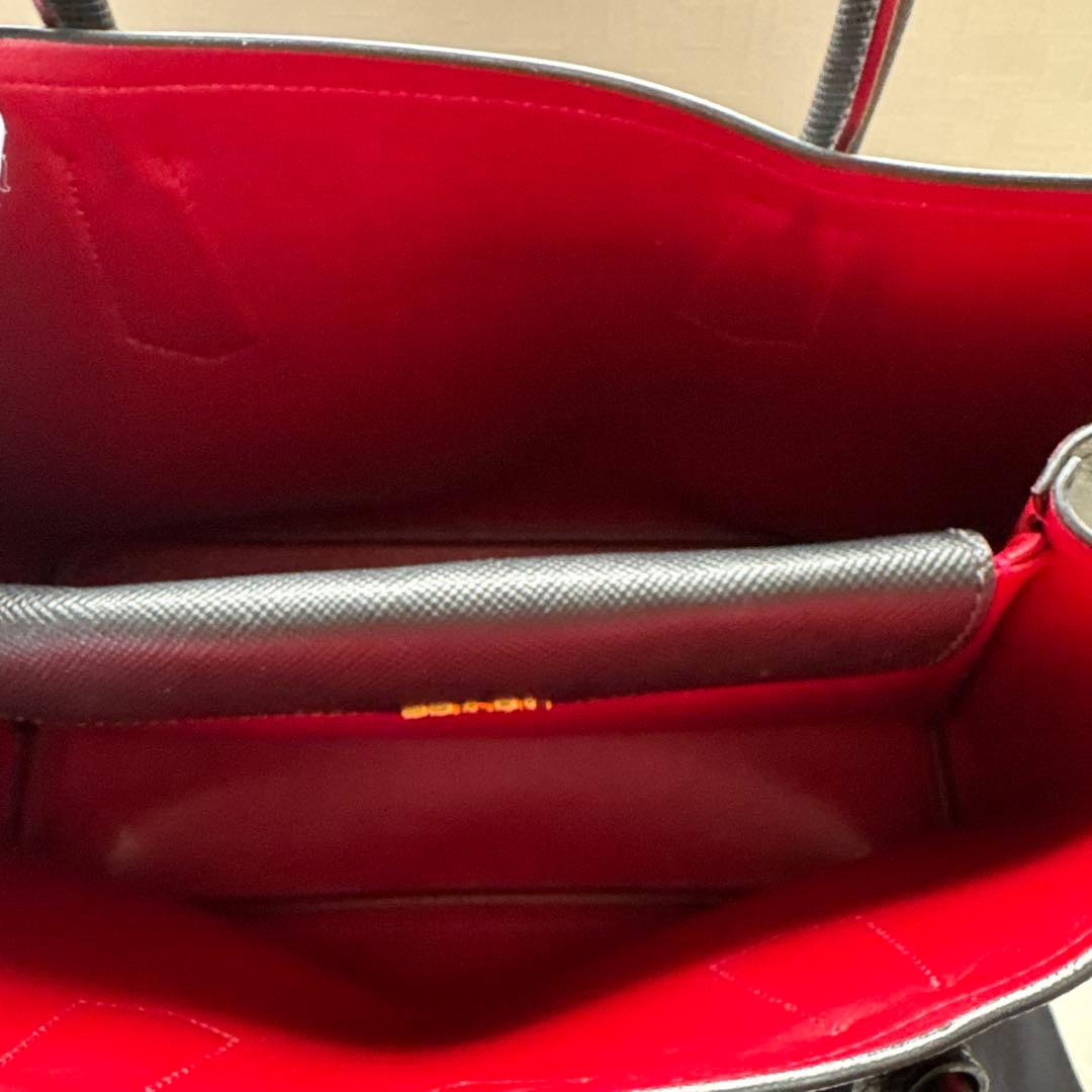 プラダ サフィアーノ2wayバッグ ブラック 黒 PRADA ミラノ本店購入