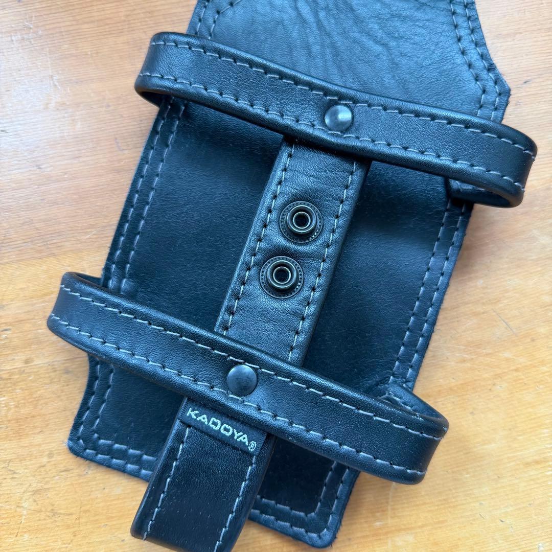 KADOYA ブラック レザー ウォレットホルスター ウォレットホルダー美品
