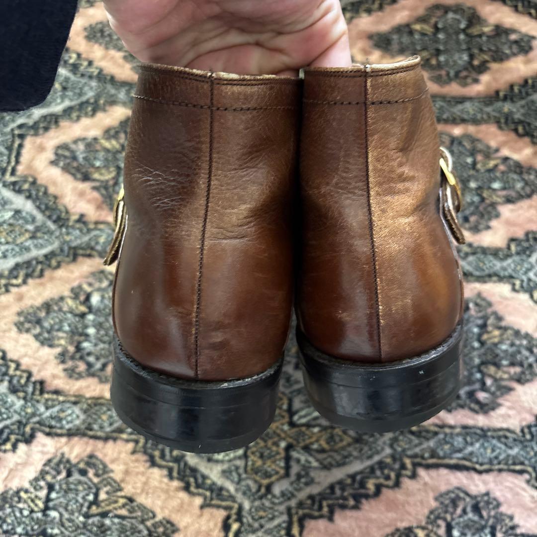 70s FLORSHEIM シングルモンクブーツ　ブラウン