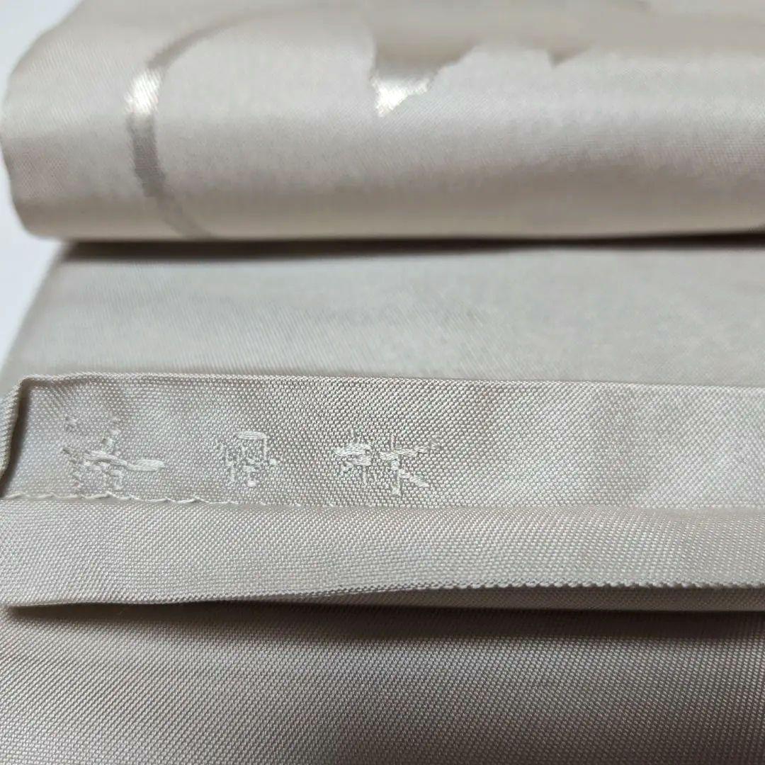 洛風林　袋帯　洒落袋帯　薄いグレー　 袋帯 蔦唐草　銀糸　いぶし銀　箔